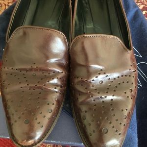 Vintage Joan & David Dark Brown Italian calf leather shoes size 7.5
